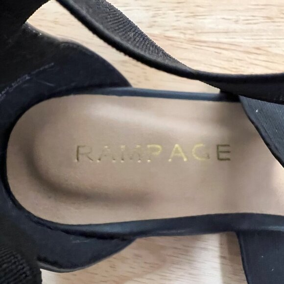 Rampage Paryss Leopard Print Strappy Flats Pointed Toe Black/Tan Size 8 Zip - Picture 8 of 9